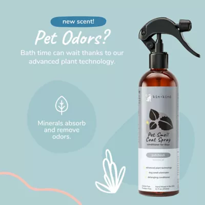 kin + kind Pet Smell Coat Spray Conditioner W/ Advanced Plant technology for Dogs, Patchouli Scent - Image 2