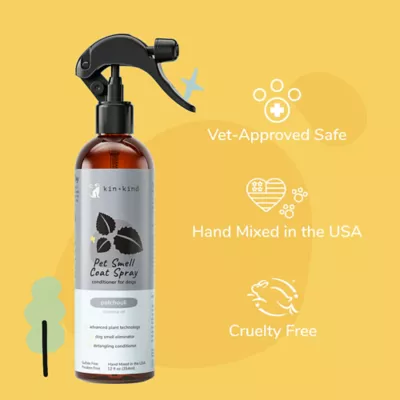 kin + kind Pet Smell Coat Spray Conditioner W/ Advanced Plant technology for Dogs, Patchouli Scent - Image 3