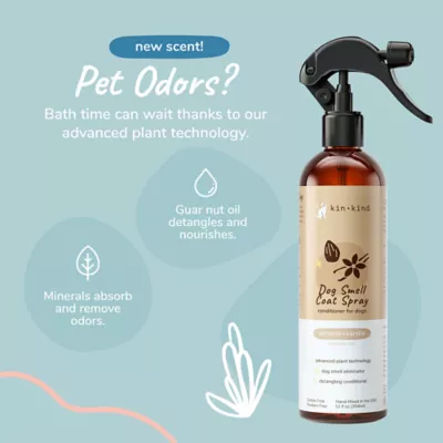 kin + kind Pet Smell Coat Spray Conditioner For Dogs, Almond & Vanilla Scent- 12 Oz - Image 2