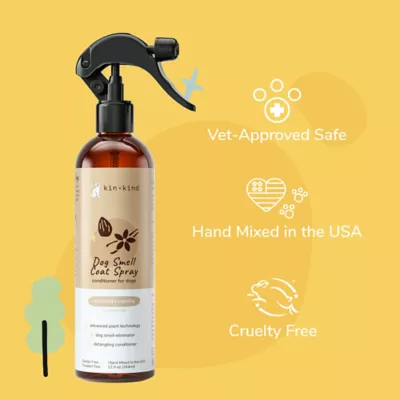 kin + kind Pet Smell Coat Spray Conditioner For Dogs, Almond & Vanilla Scent- 12 Oz - Image 3