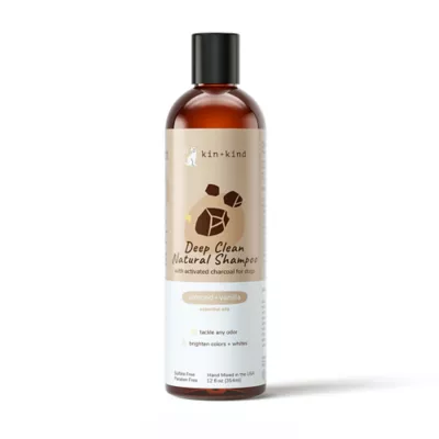 kin + kind Deep Clean Natural Shampoo W/ Activated Charcoal, Almond & Vanilla Scent- 12 Oz - Image 1