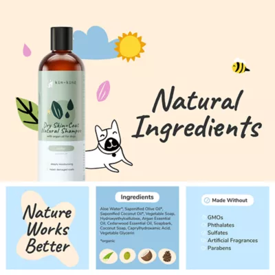 kin + kind Dry Skin & Coat Natural Shampoo W/ Argan Oil For Dogs, Cedar Scent- 12 Oz - Image 5