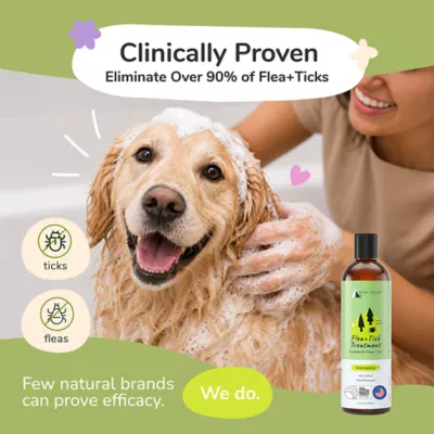 kin+kind Flea & Tick Relief Dog & Cat Shampoo, Plant-Powered, Lemongrass Scent, 12 fl oz - Image 2