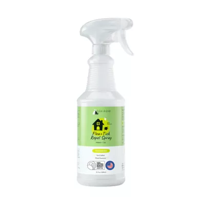 kin+kind Flea & Tick Protect Spray for Dog & Cat, Plant Powered, Lemon Grass, 12 & 32 fl oz - Image 1