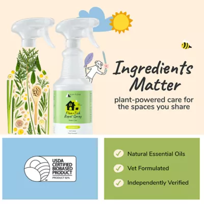 kin+kind Flea & Tick Protect Spray for Dog & Cat, Plant Powered, Lemon Grass, 12 & 32 fl oz - Image 4