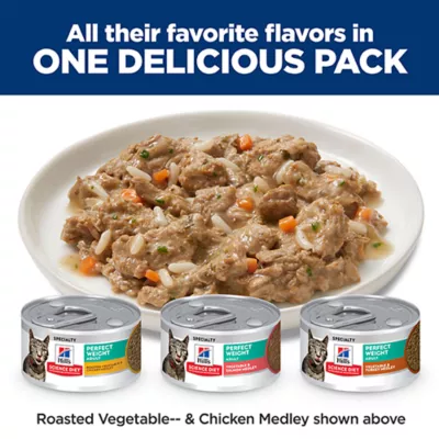 Hill's Science Diet Adult Wet Cat Food - Perfect Weight, Variety Pack, 12 Ct, 34.8 Oz - Image 5