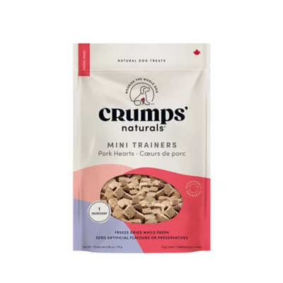 Crumps' Naturals Mini Trainers Freeze Dried Pork Hearts Dog Treats - Image 1