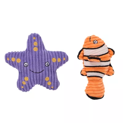 Joyhound® Biteshield Plush Fish Starfish Squeaky Dog Toy - Image 1