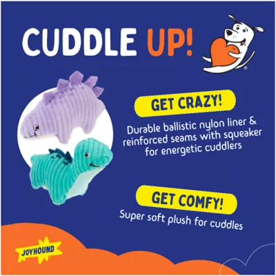 Joyhound® Biteshield Plush Dinos Squeaky Dog Toy - 2 Pack - Image 2