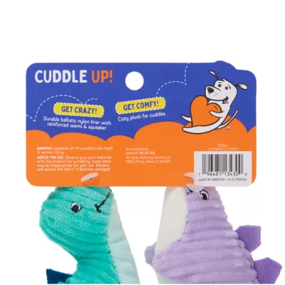 Joyhound® Biteshield Plush Dinos Squeaky Dog Toy - 2 Pack - Image 6