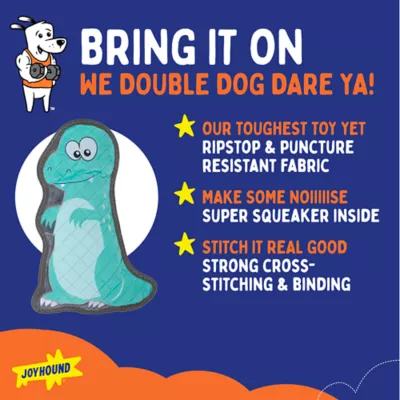Joyhound Rip Roarin' Dinosaur Tough Dog Toy - Image 2