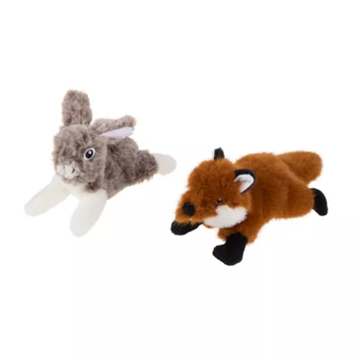 Joyhound® Realistic Plush Rabit & Fox Squeaky Dog Toy - 2 Pack - Image 1