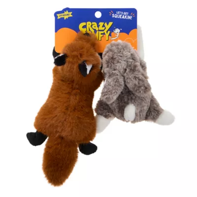 Joyhound Realistic Plush Rabit & Fox Squeaky Plush Dog Toy 2 Pack - Image 5