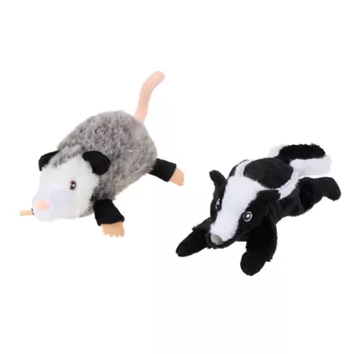 Joyhound® Realistic Plush Possum & Skunk Squeaky Dog Toy - 2 Pack - Image 1