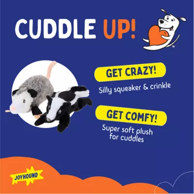 Joyhound Realistic Plush Possum & Skunk Squeaky Plush Dog Toy 2 Pack - Image 2