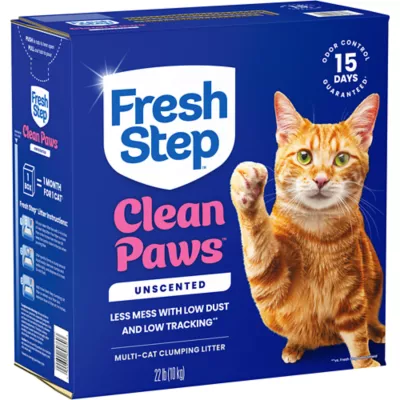 Fresh Step Clean Paws Simply Unscented Clumping Cat Litter, Box - Image 3
