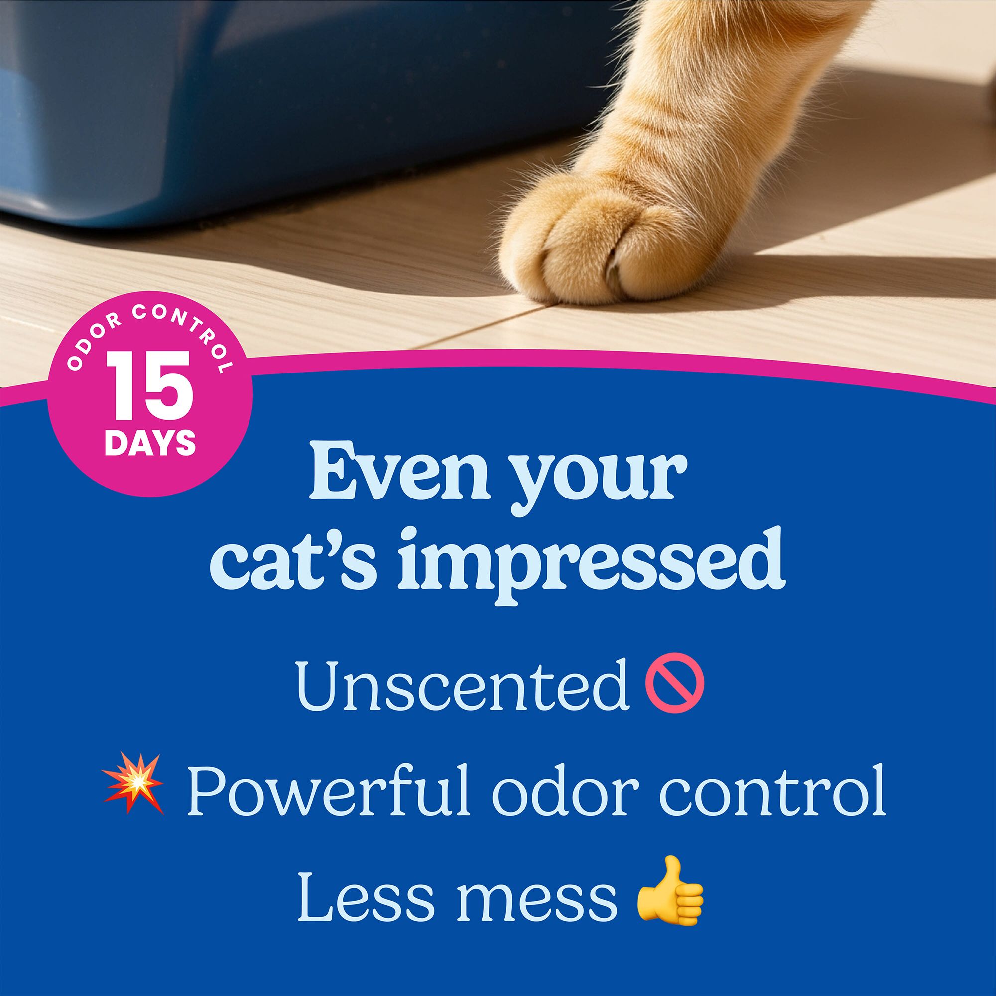 Fresh Step Clean Paws Multi-Cat Clay Unscented Cat Litter, Clumping - thumbnail 4