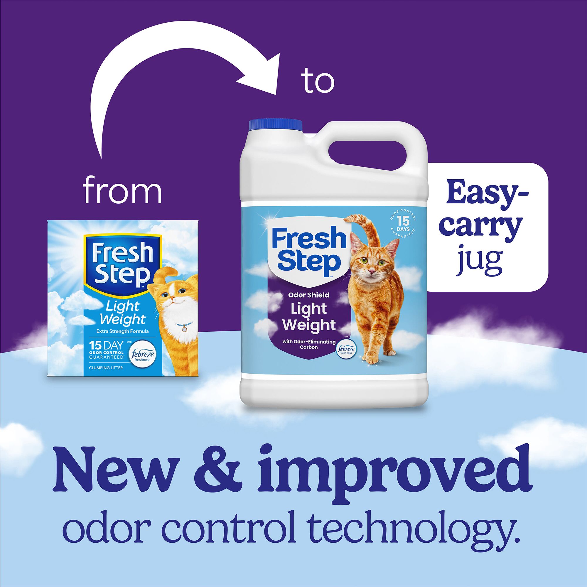 Fresh Step Light Weight Clumping Litter, Extra Strength Formula with Febreze, Box - thumbnail 2