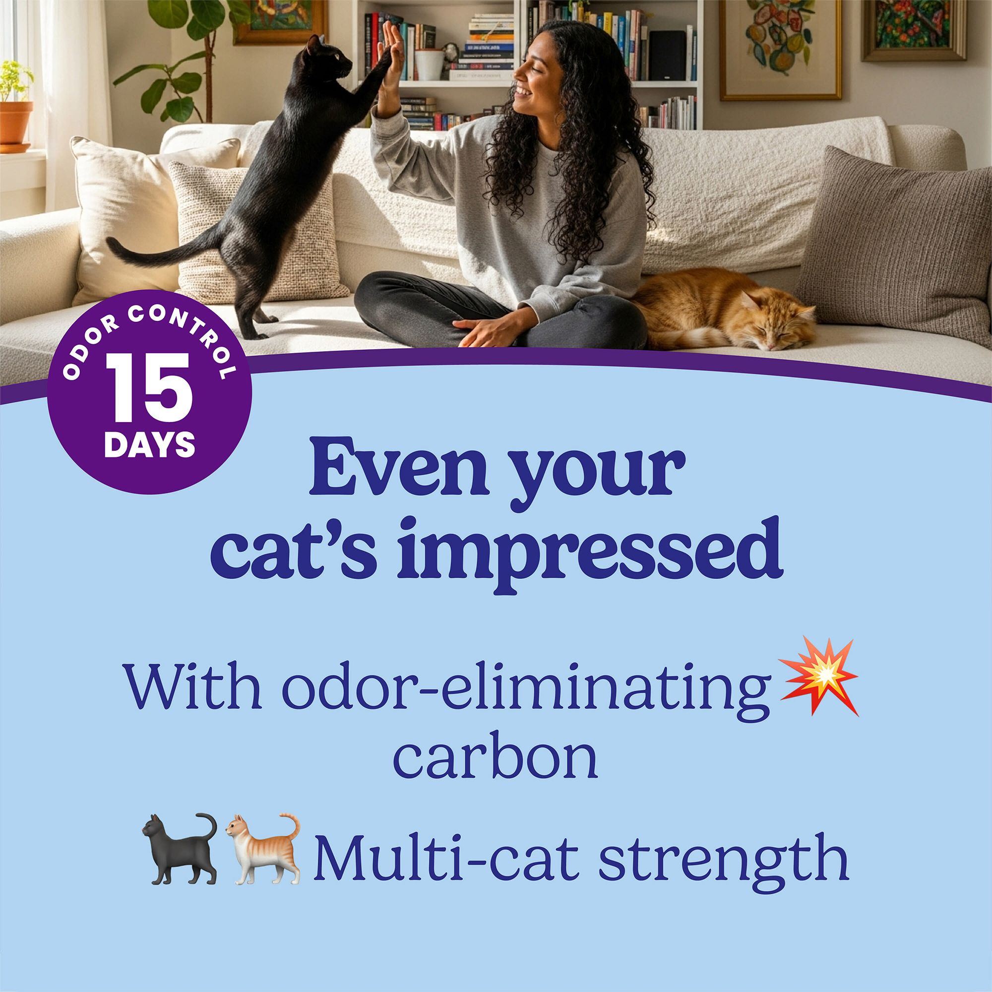 Fresh Step Multi-Cat Clumping Litter With Febreze Freshness, Bag - thumbnail 4