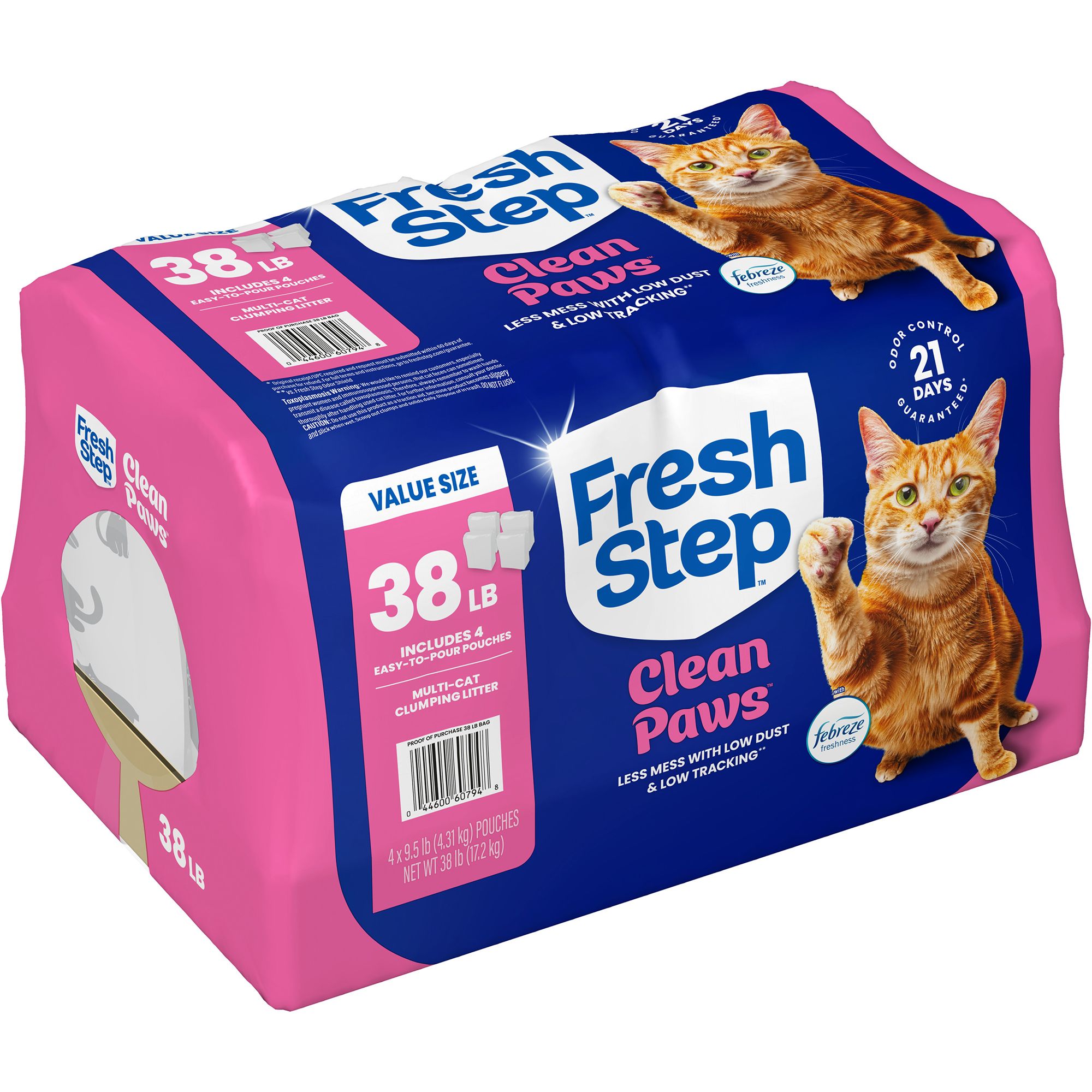 Fresh Step Clean Paws Multi-Cat Litter with Febreze - thumbnail 3
