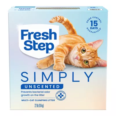 Fresh Step Simply Unscented Clumping Cat Litter, Box - Image 1