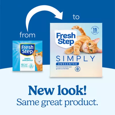 Fresh Step Simply Unscented Clumping Cat Litter, Box - Image 2