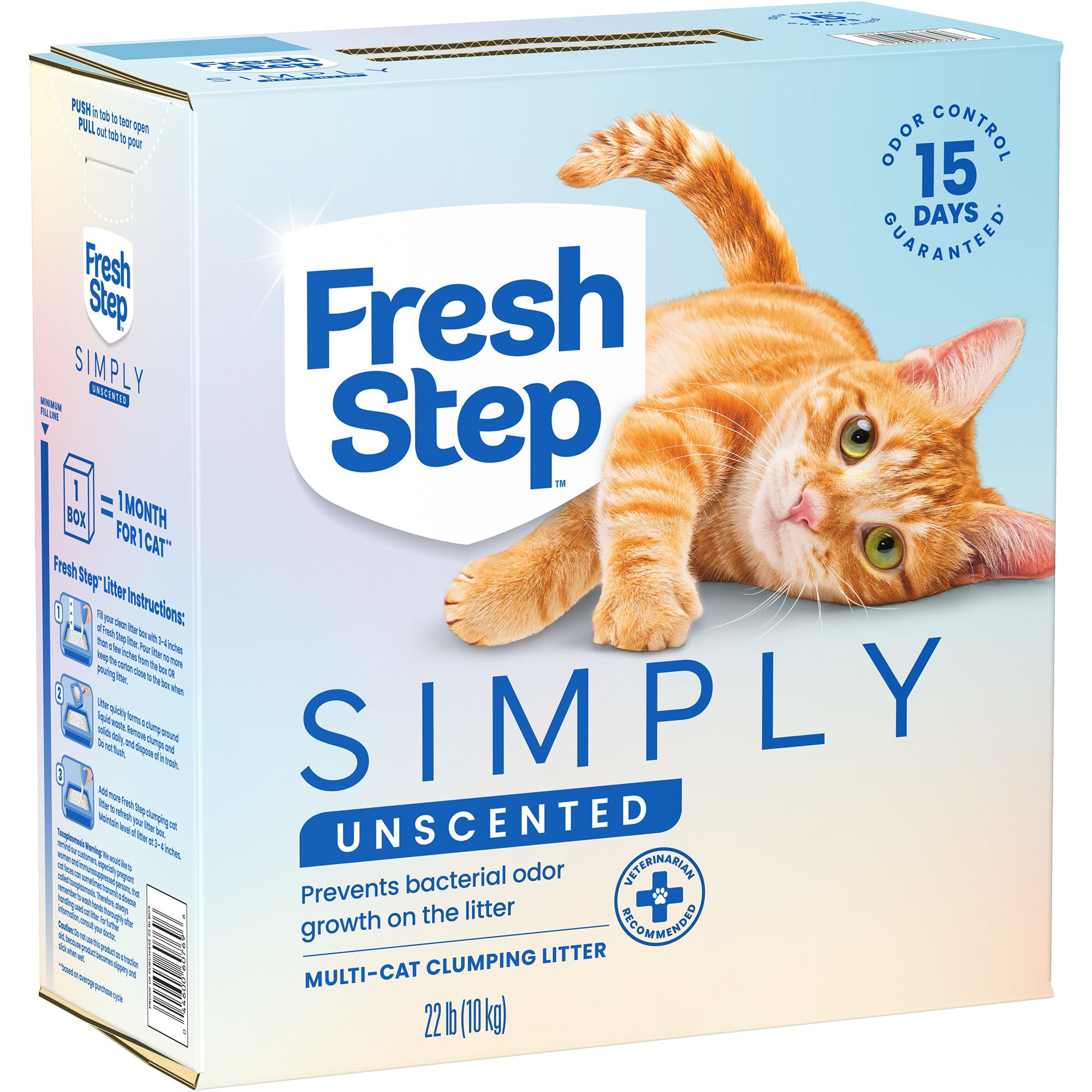 Fresh Step Simply Unscented Clumping Cat Litter, Box - thumbnail 3