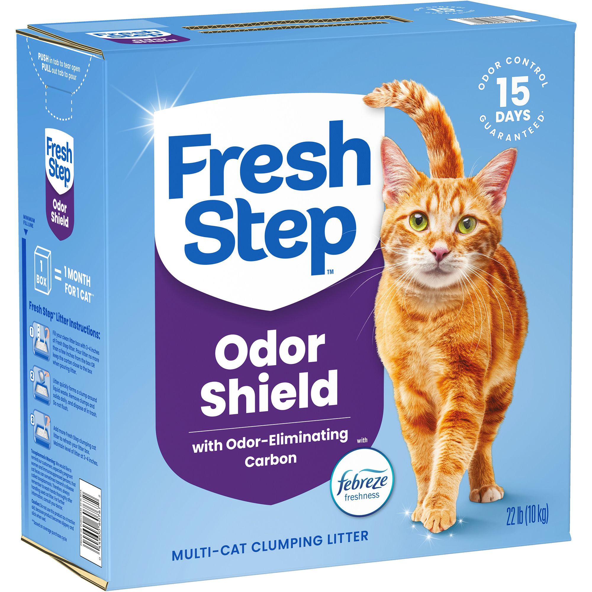 Fresh Step Multi-Cat Clumping Cat Litter With Febreze Freshness, Box - thumbnail 3