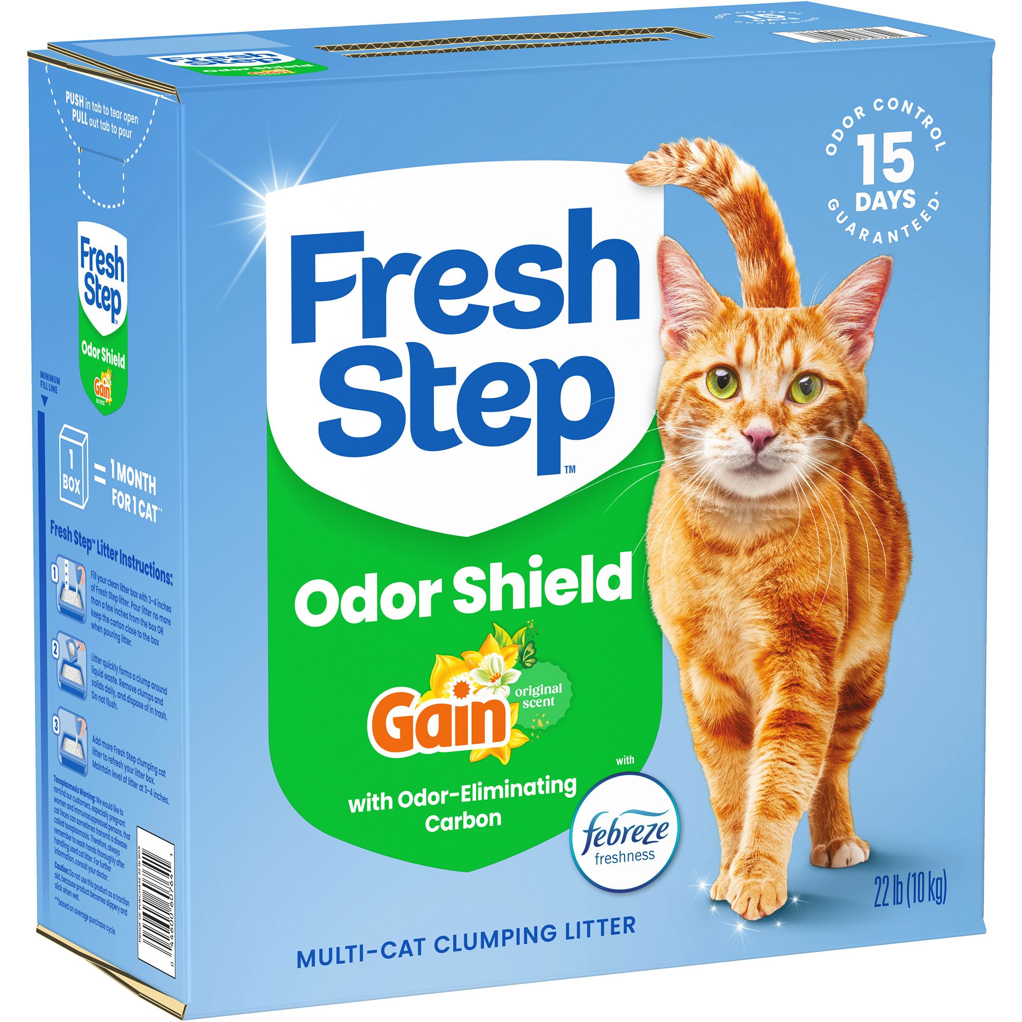 Fresh Step Clumping Litter With Febreze Gain Freshness, Box - thumbnail 3