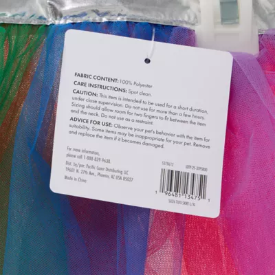 Life of the Party® Rainbow Dog Tutu - Image 6