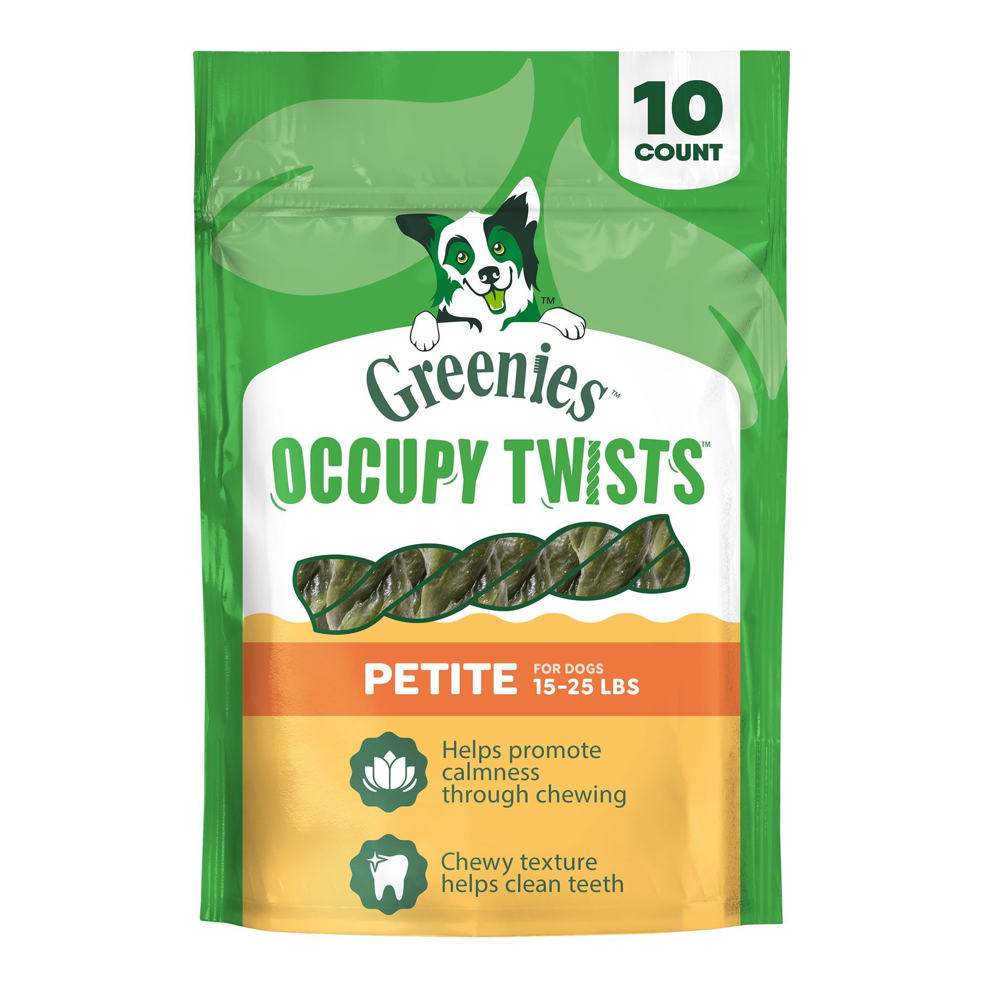 Greenies Occupy Twists Natural Dog Treats Petite Size Chicken Flavor