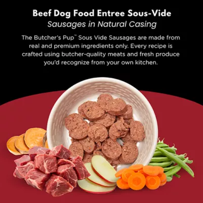 The Butcher's Pup Adult Frozen Dog Food - Sausages in Natural Casing, 4 Count - Image 2
