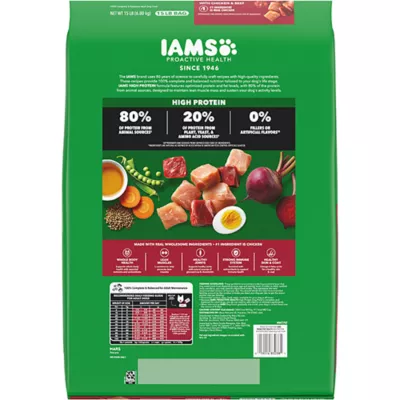 IAMS High Protein Adult Dog Food - Chicken & Beef - Image 8