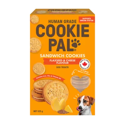 Cookie Pal Cheese & Flaxseed Sandwich Cookie Dog Treats - Image 1