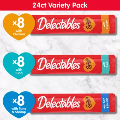 Hartz Delectables™ Squeeze Up® Lickable Cat Treat - Chicken, Tuna, & Shrimp Variety Pack, 24 C - Image 6