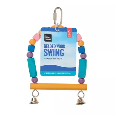 All Living Things® Beaded Wood Swing - Pet Bird Cage Swing for Small Birds - Image 5