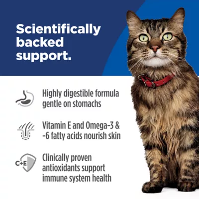 Hills Science Diet Adult Cat Dry Food - Sensitive Stomach & Skin, Salmon & Brown Rice - Image 3