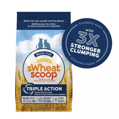 sWheat Scoop Triple Action Multi-Cat Wheat Litter - Unscented, Low Dust, Natural, Eco-Friendly - Image 7