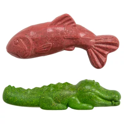 Pupstages Dogwood Calming Gator-Fish Dog Toys 2-Pack - Image 1