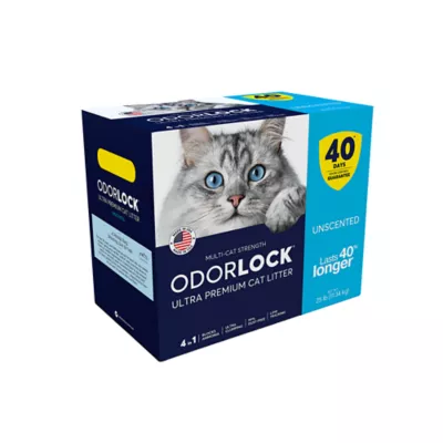 OdorLock Unscented Clumping Clay Cat Litter - 25Lb - Image 1