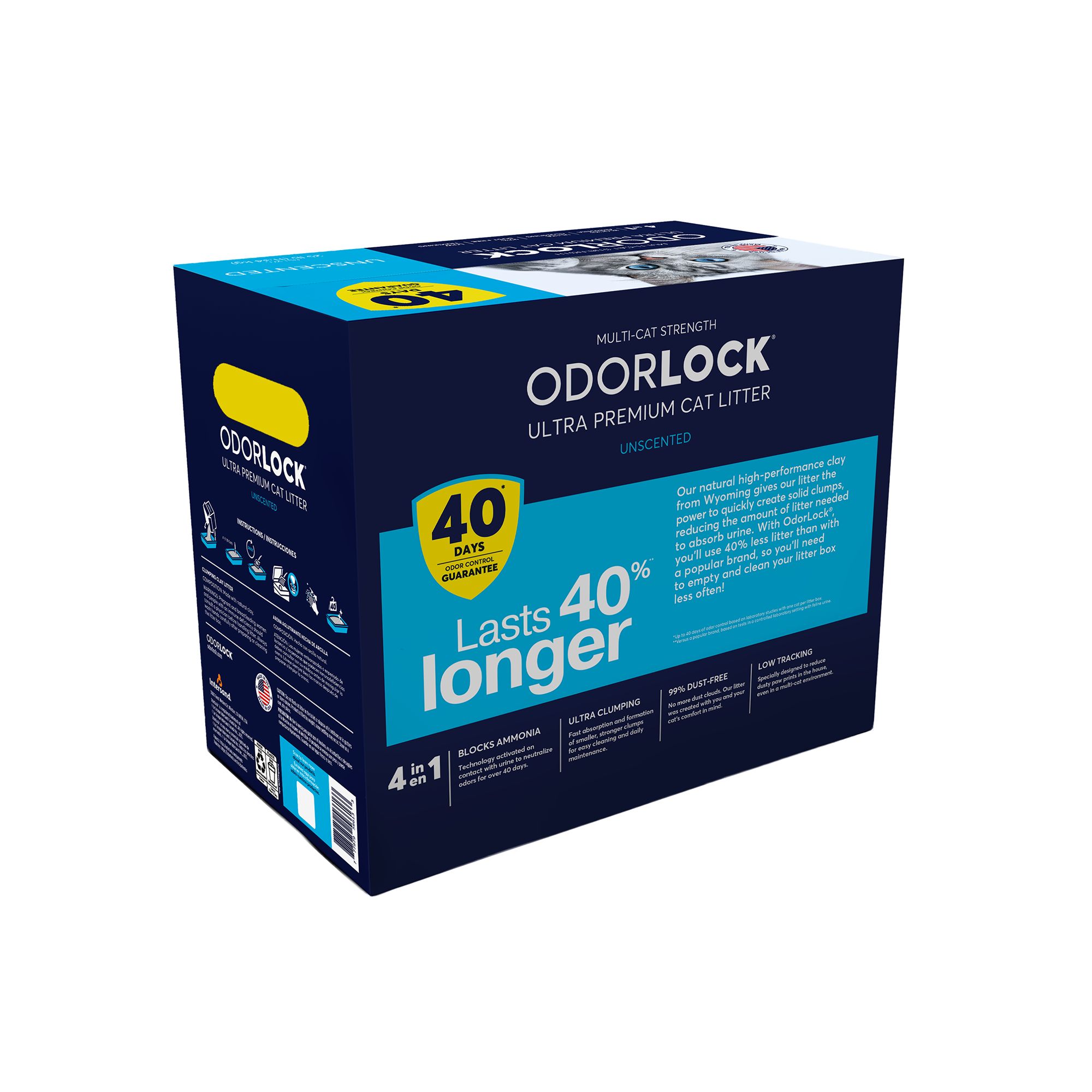 OdorLock Multi-Cat Clay Cat Litter - Odor Control, Unscented, Clumping, 25Lb - thumbnail 7