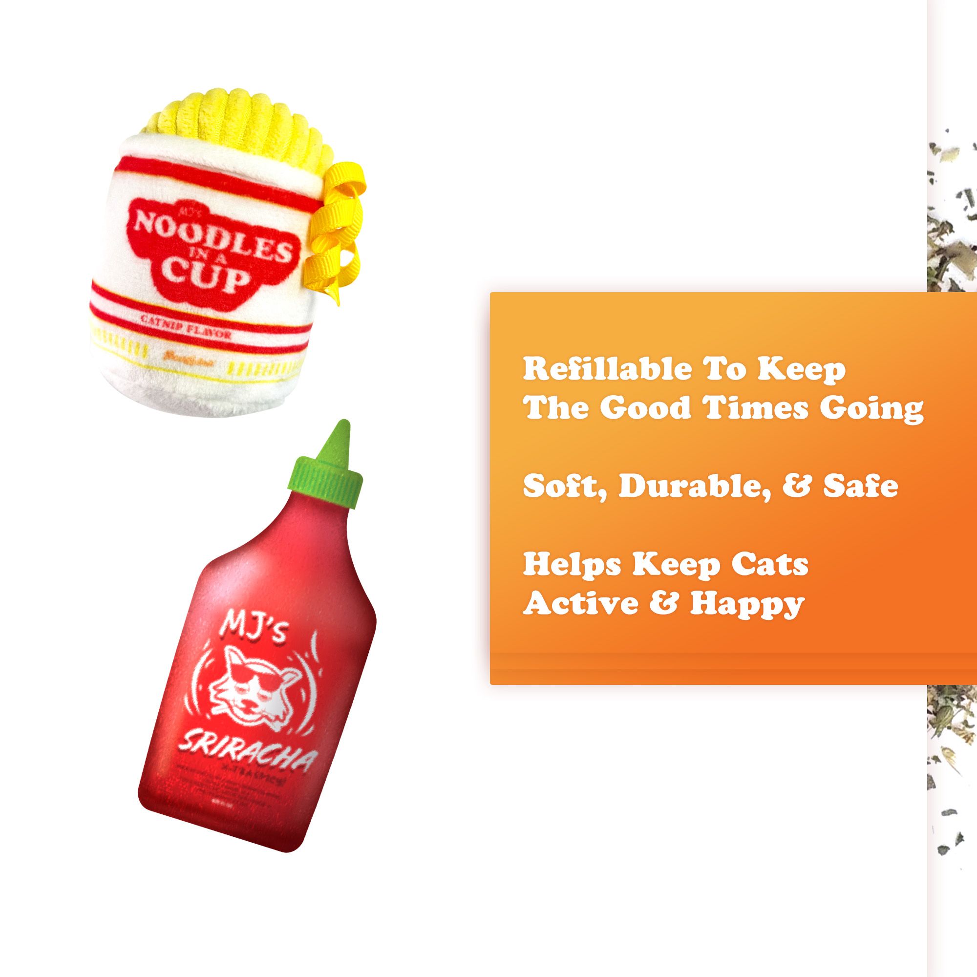 Meowijuana Noodle Sauce Refill Cat Toys 2-Pack - thumbnail 4