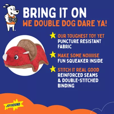 Joyhound 3D Rip Roarin' Triceratops Tough Dog Toy - Image 2