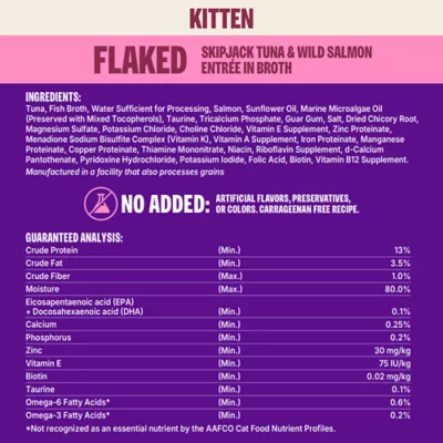 Wellness® Signature Selects Grain Free Kitten Wet Cat Food - Flaked, 2.8 oz - Image 4