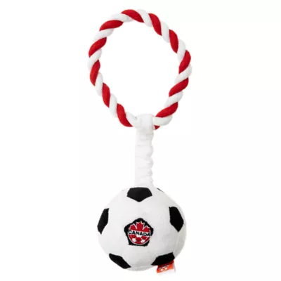 GMASON Team Canada Ball Rope Tug Dog Toy - Image 1