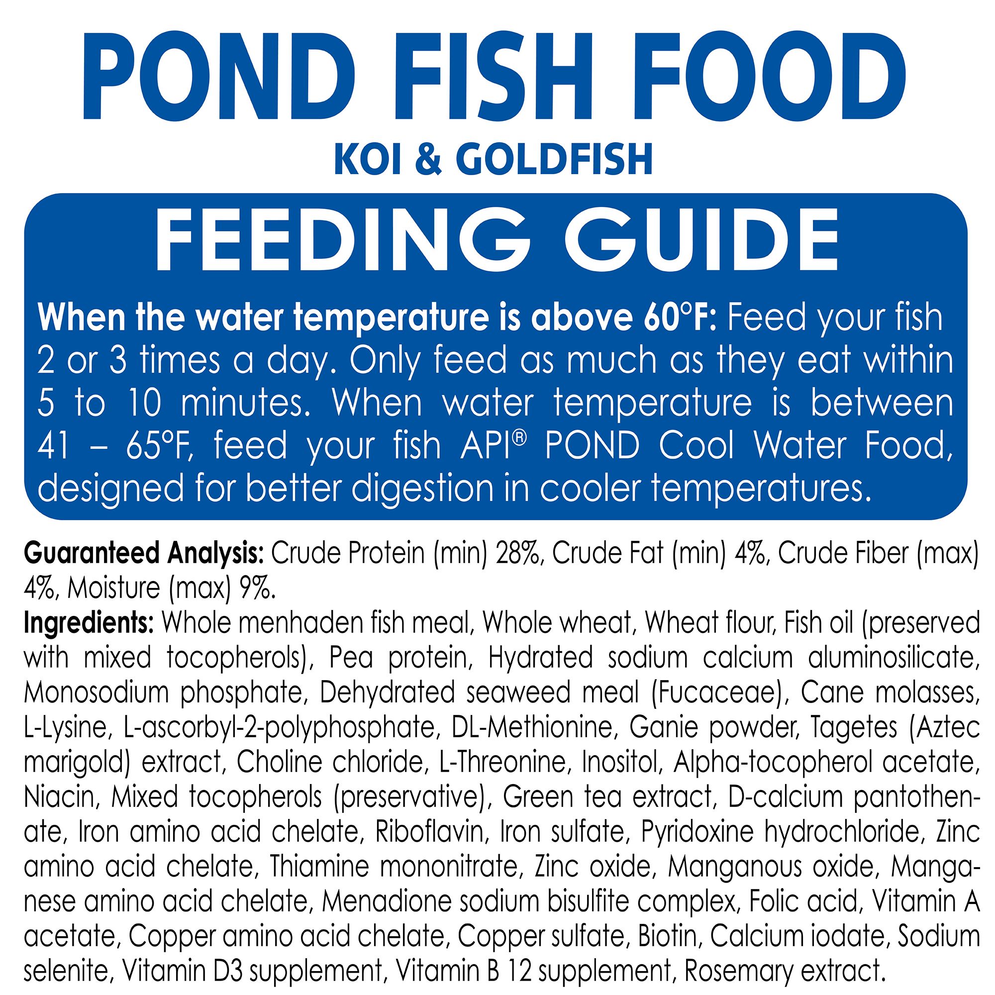 API® Pond Fish Food - 2.68 lbs for Koi & Goldfish - thumbnail 3