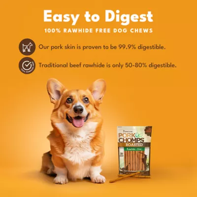 Pork Chomps Rawhide-Free Roasted Twists Adult Dog Treats - 20 ct - Image 2