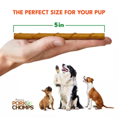 Pork Chomps Rawhide-Free Roasted Twists Adult Dog Treats - 20 ct - Image 3