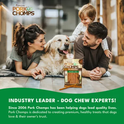 Pork Chomps Rawhide-Free Roasted Twists Adult Dog Treats - 20 ct - Image 6