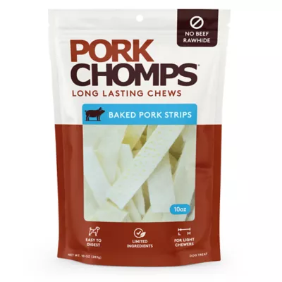 Pork Chomps Rawhide-Free Adult Dog Chews - Strips - Image 1